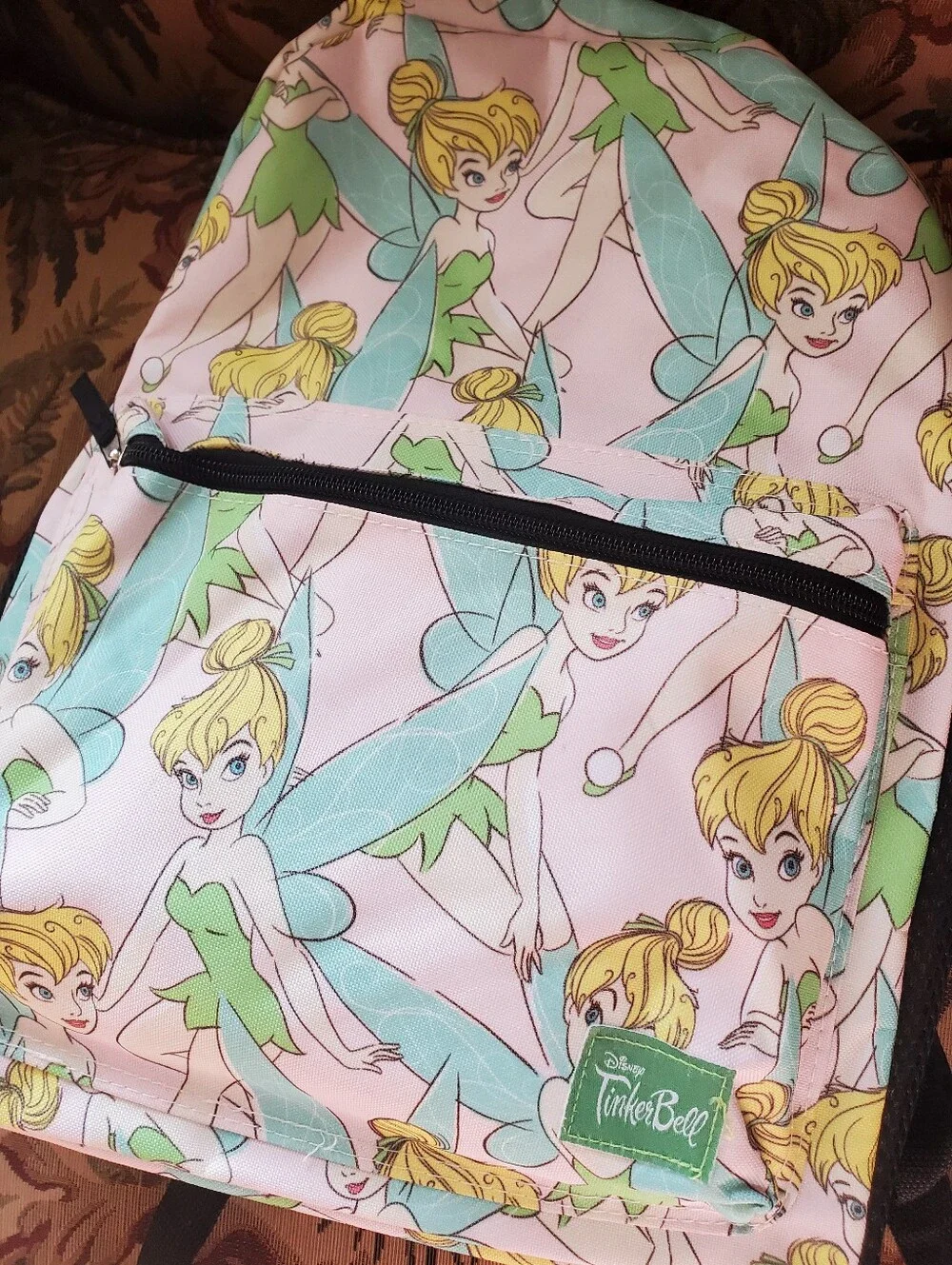 Disney's Tinker Bell All Over Print Backpack - For Adult Or Kid